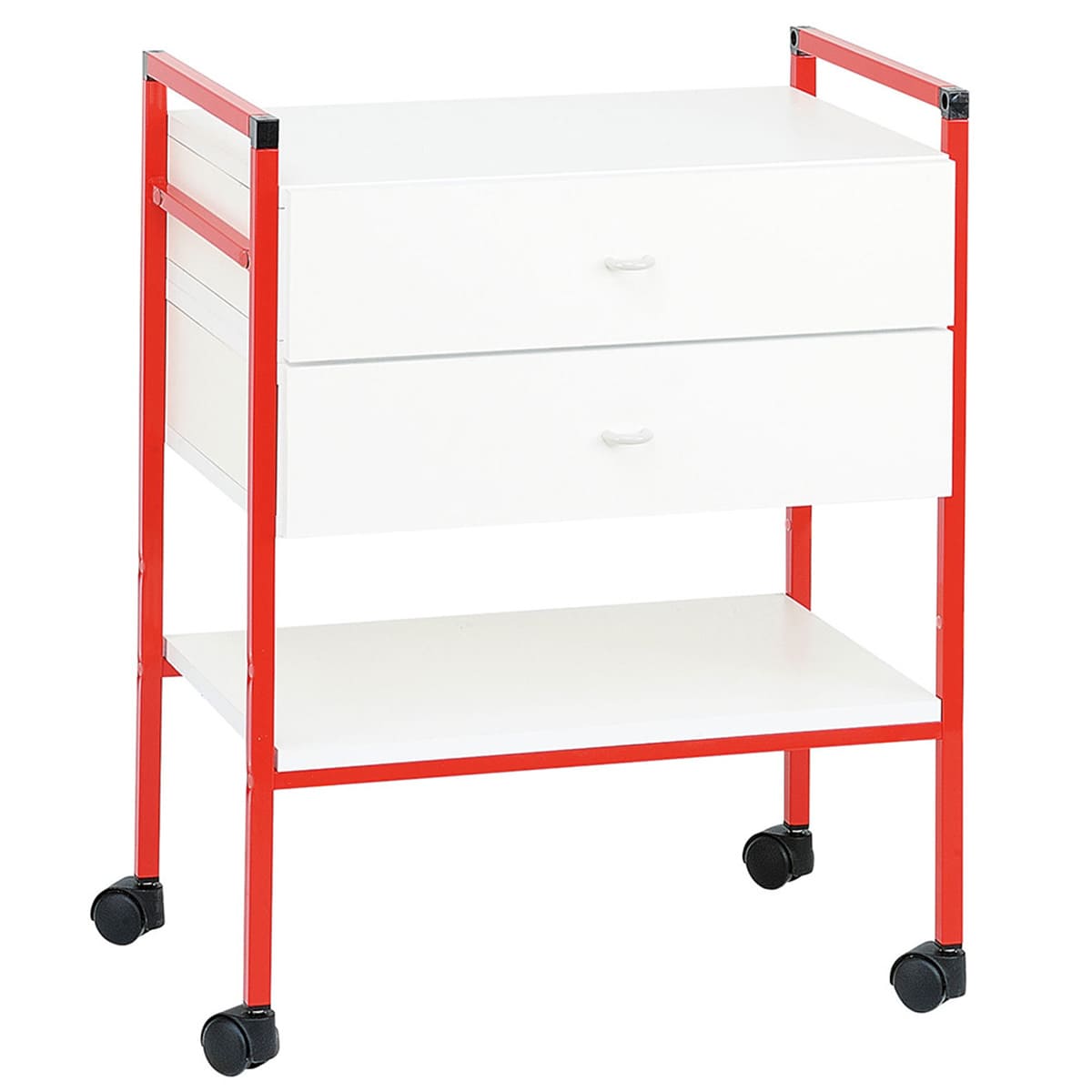 2 trays and 2 drawers trolley