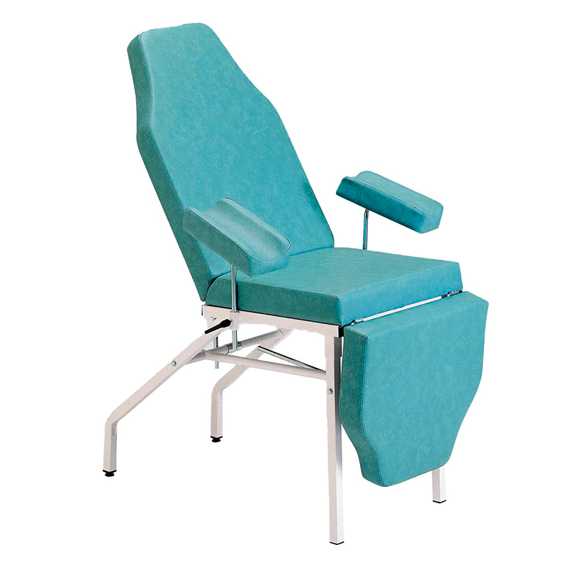 Blood chair height 75cm, 3 sections, non-rotative, with blood test splints