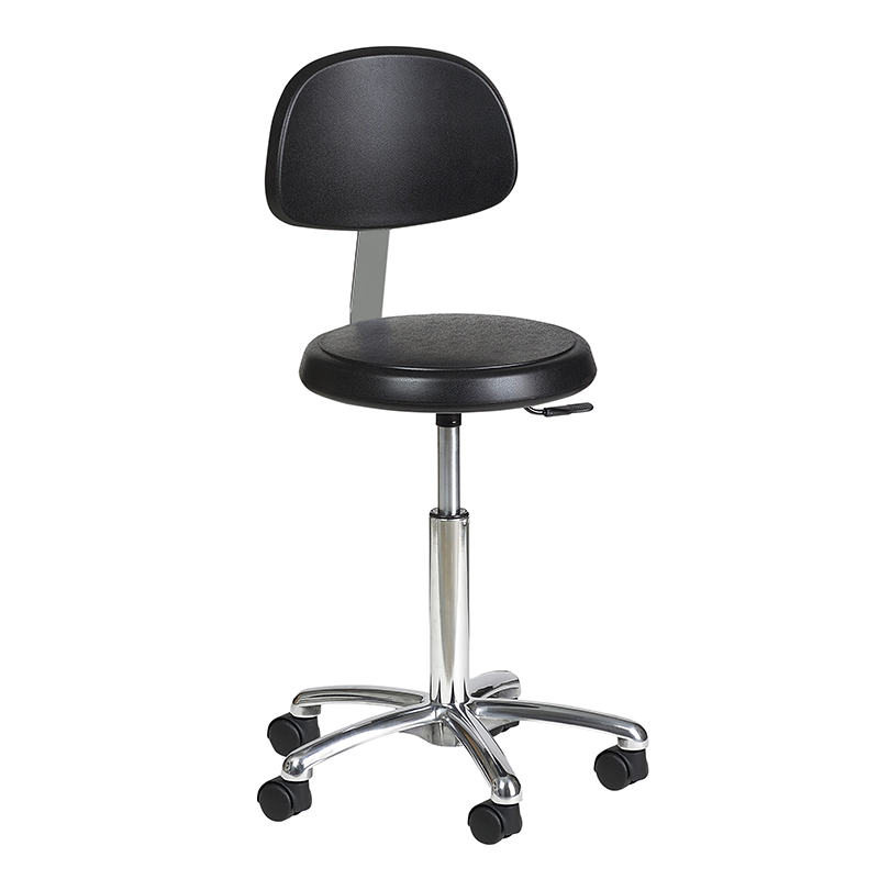 Siège assise rectangulaire polyuréthane, base aluminium