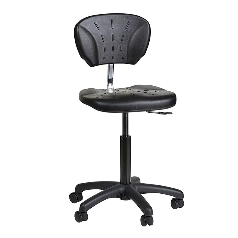 Siège assise rectangulaire polyuréthane, base ABS noire