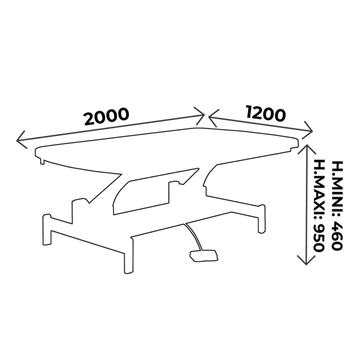 Table kiné/ostéo électrique BOBATH