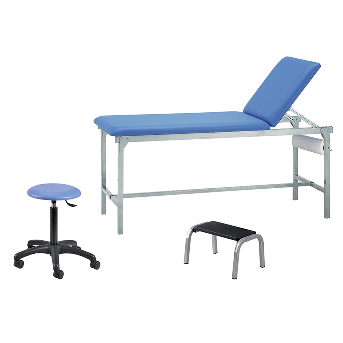 Pack cabinet: Divan d'examen, Tabouret, Marche pieds