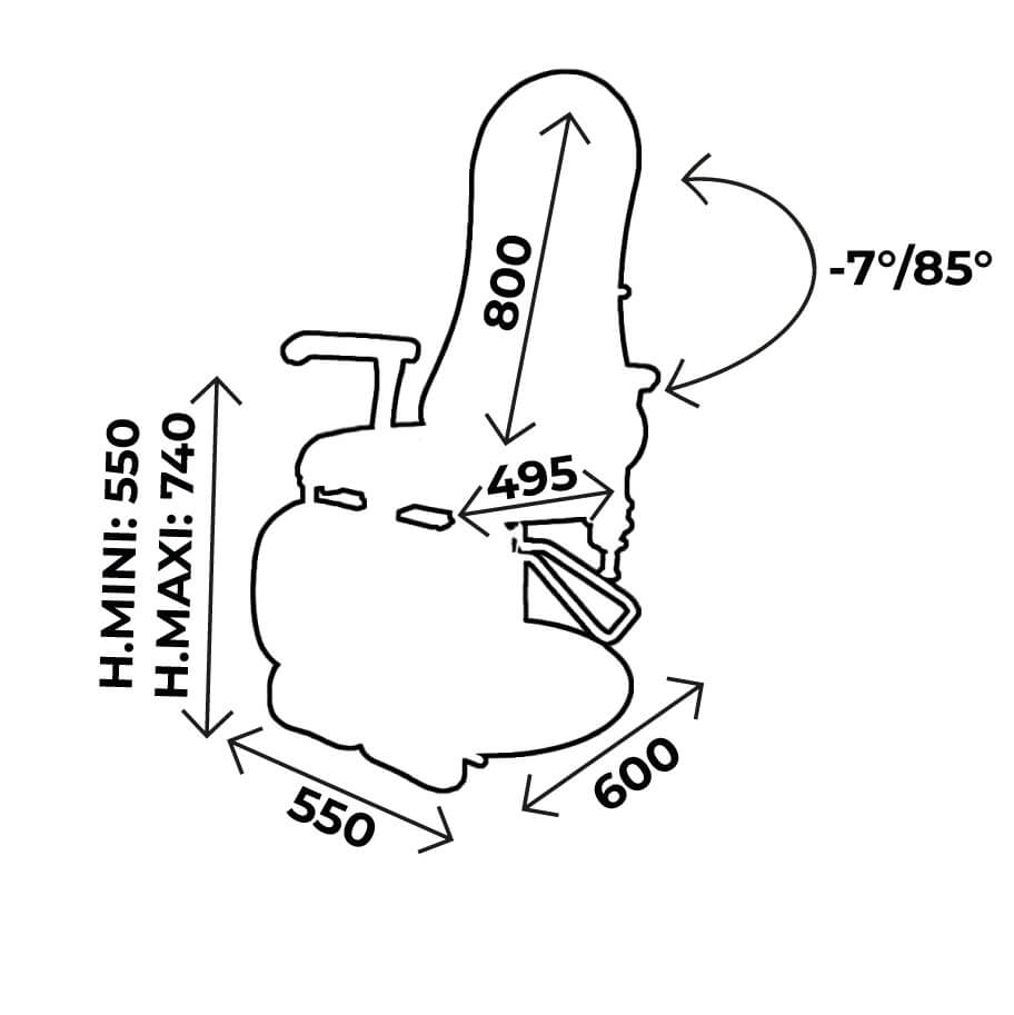 Fauteuil de podologie hydraulique LUVIA-PODO