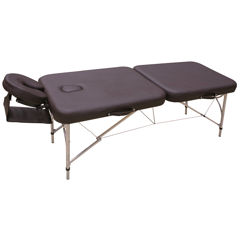 Foldable massage table 1 section, aluminium, mechanic height adjustment
